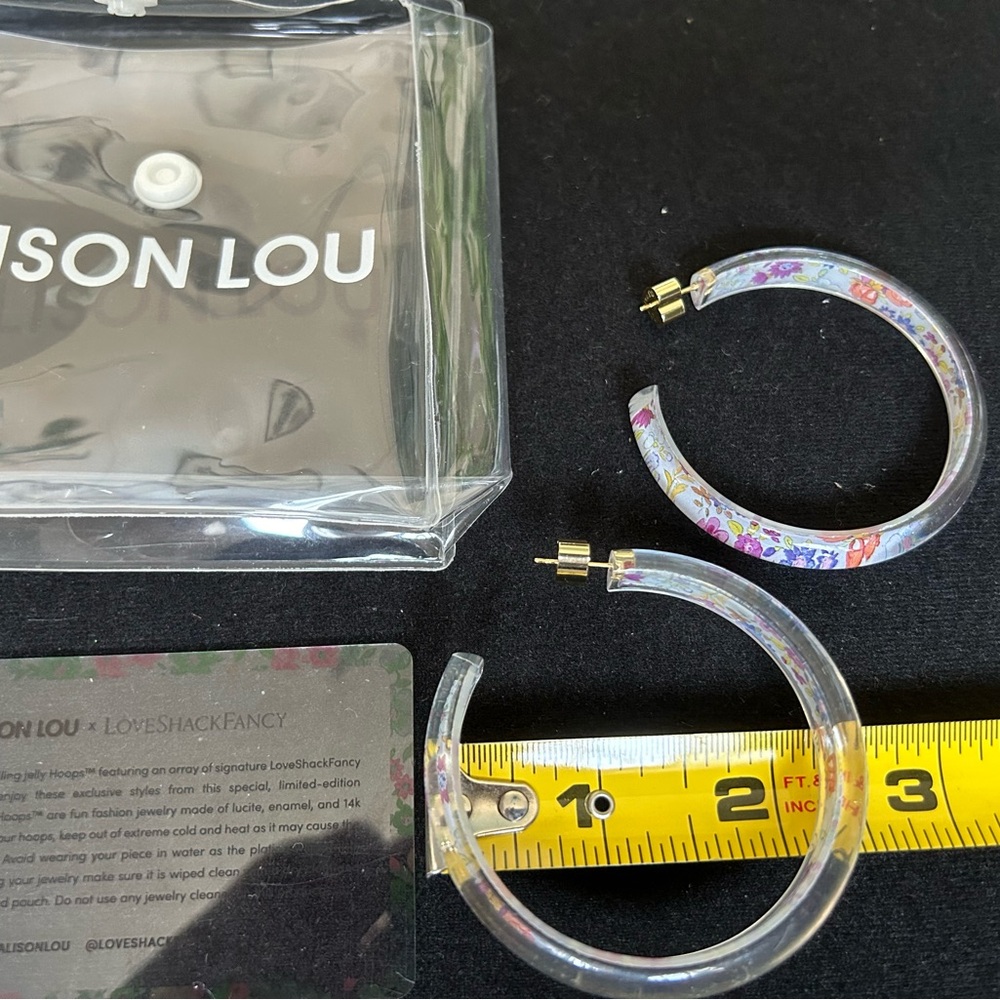 LoveShackFancy, ALISON LOU Jelly Hoops Earrings, Brand New - Picture 7 of 7
